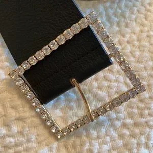 B-LOW THE BELT Crystal Embellished Black Leather Waist belt FARAH CRYSTAL BELT | B-low The Belt main image 4